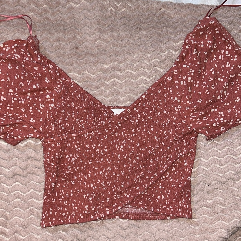 Polka Dot Cropped Shirt